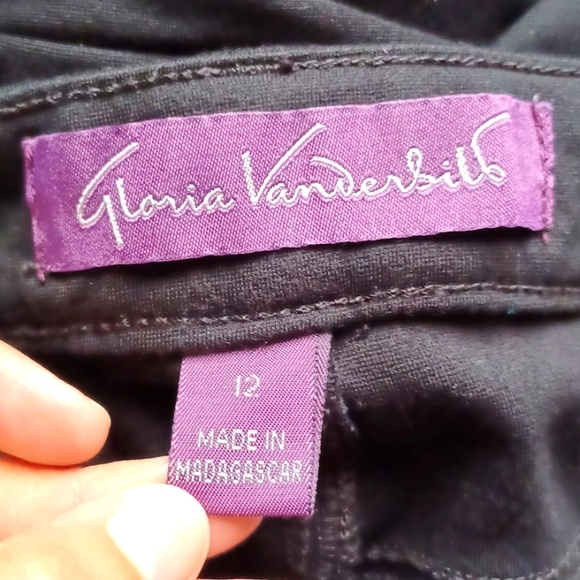 Gloria Vanderbilt Amanda Sz 12 black Missy Average Jeans Hight Rise Straight Leg - Picture 9 of 12